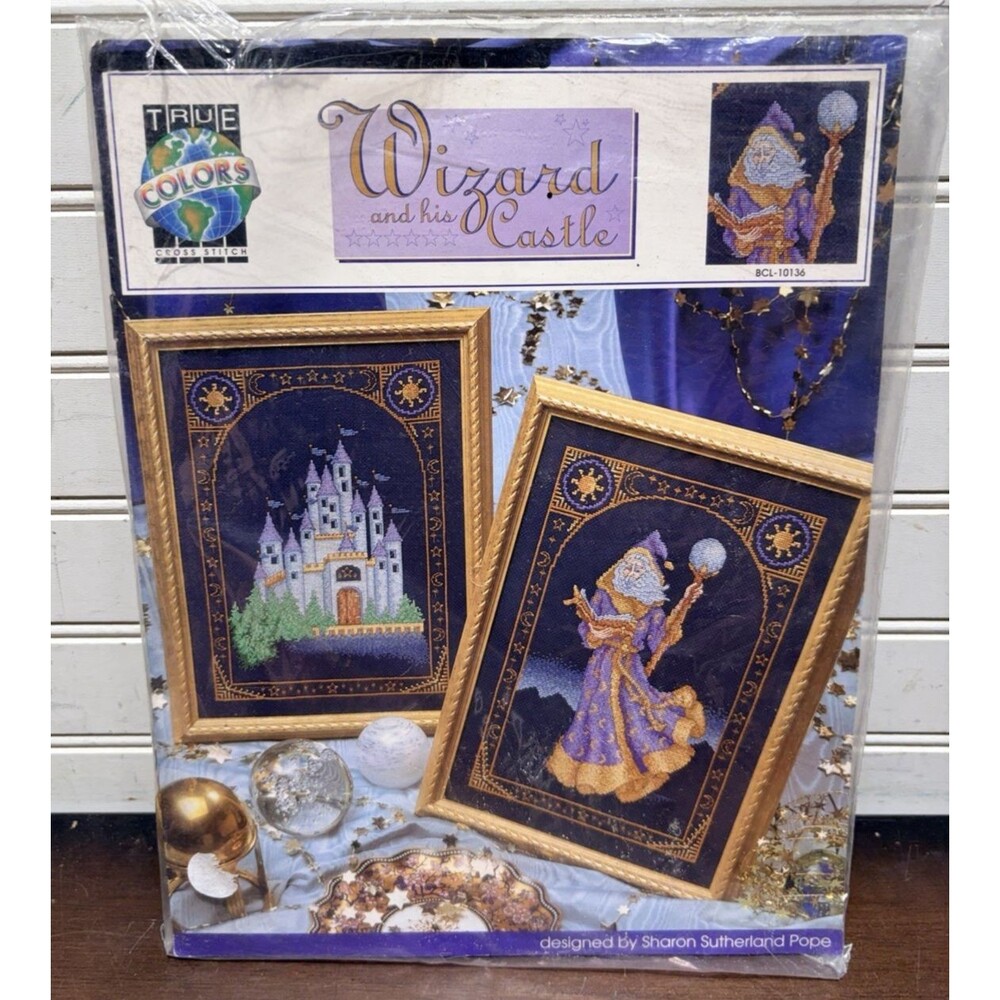 True Colors Cross Stitch Kit  “Wizard and his castle” New Open Package BCL-10136